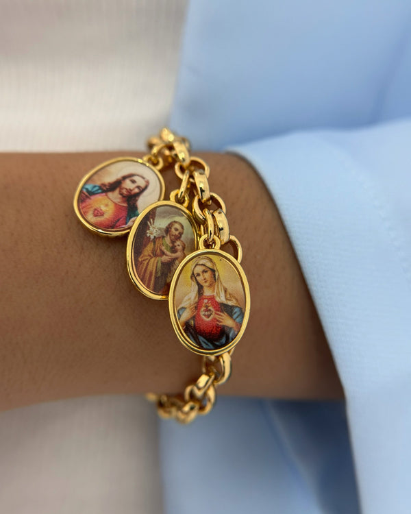 Pulseira Sagrado Coração de Jesus São José Maria PU2296