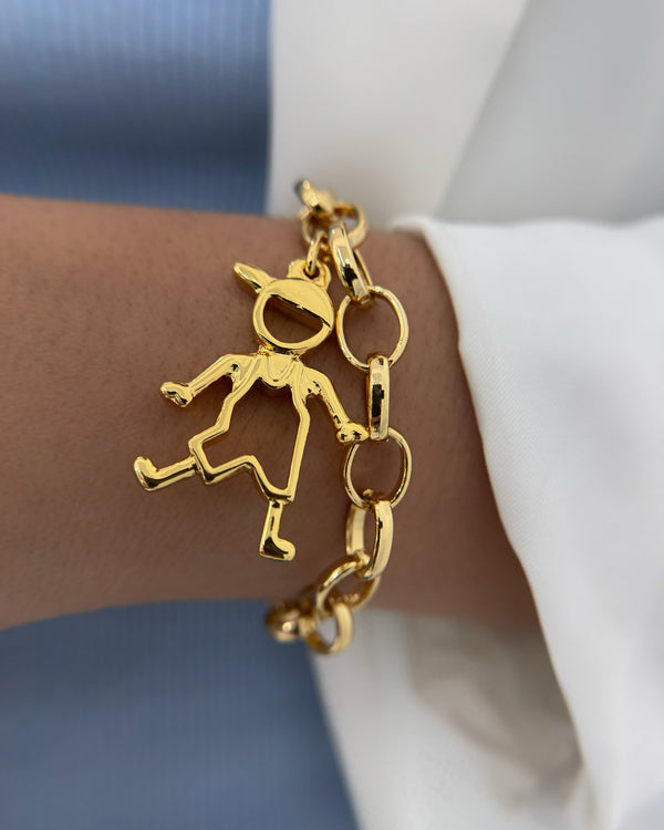 Pulseira com Pingente de Criança - Menino CO2284