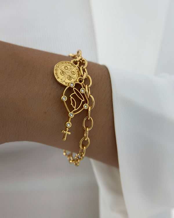 Pulseira de São Bento e Nossa Senhora do Silêncio PU22102